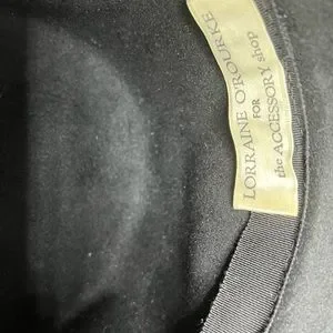 Custom Vintage Black hat made in 1992. Made off wool and gently worn. Lorraine O main image 3